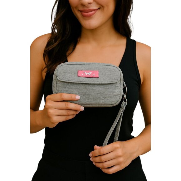 Scout Wallet Wristlet Clutch Bag Gray Pink Green Water Resistant WOMEN'S WOMAN'S - Picture 1 of 15